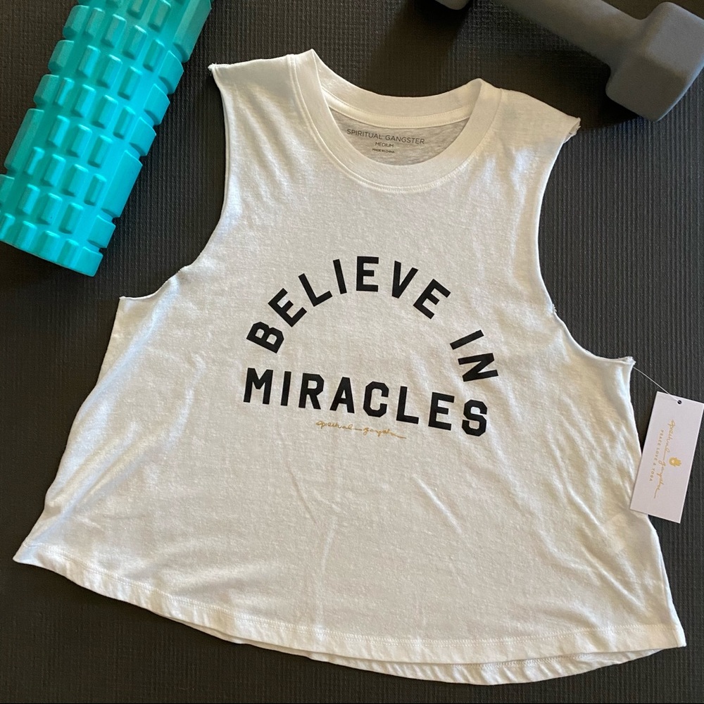 SPIRITUAL GANGSTER Believe in Miracles Crop Tank